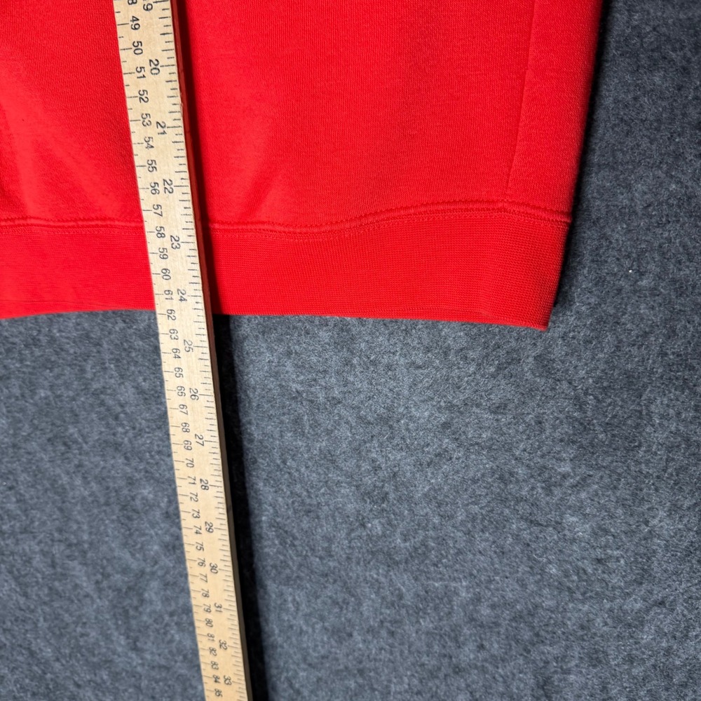 Nike Sportswear Floral Swoosh Quarter Zip Fleece Pullover Red Mens XL Sweatshirt - Picture 6 of 9